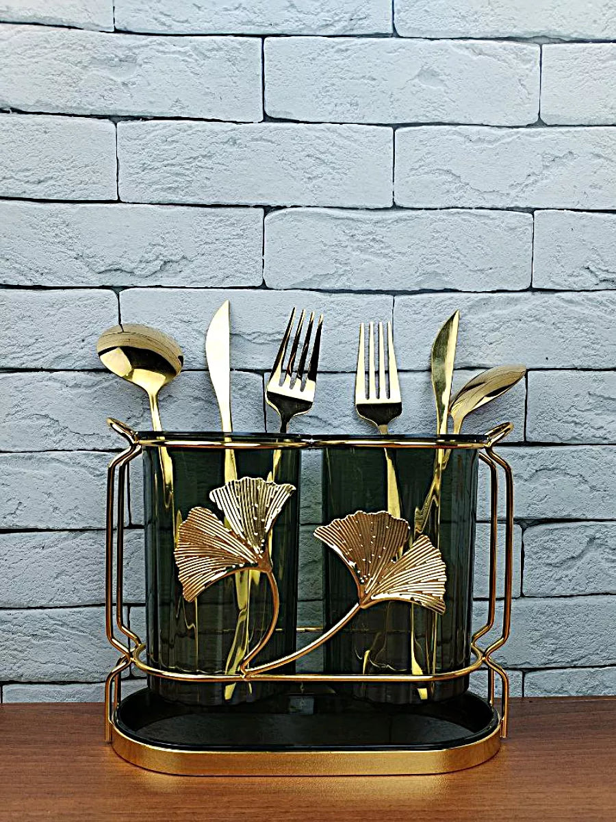 Acrylic Cutlery Holder With Drain Plate, Double Barrel Chopsticks Storage Holder, Kitchen Cutlery Storage Rack Acrylic Cutlery Holder With Drain Plate, Double Barrel Chopsticks Storage Holder, Kitchen Cutlery Storage Rack